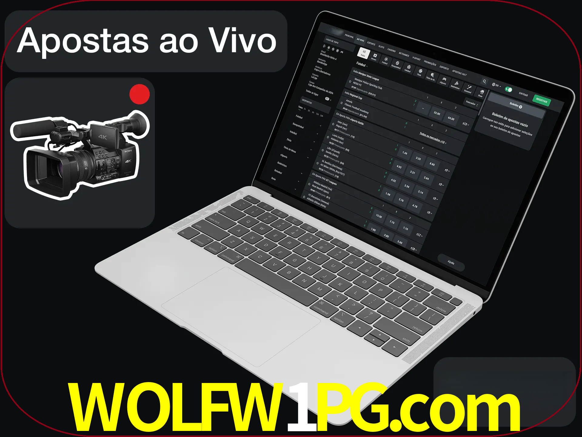Aposte em formato ao vivo em nosso site.